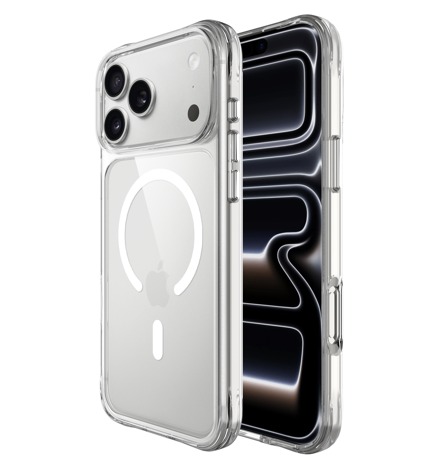 Etui Premium RESPO Ghost Mag z MagSafee, przezroczyste do iPhone'a 17 | supershield.pl